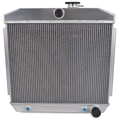 2 Row All Aluminum Racing Radiator Replacement For Chevy Bel Air/Nomad V8 MT Models 1955-1957