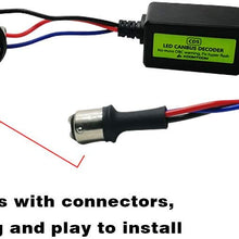 KOOMTOOM Canbus Decoder 1157/BAY15D/P21/5W Turn Signal Light Brake Light Backup Lamp Anti Flicker Harness Load Resistor Car Led Flickerng Warning Error Canceller Decoder