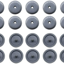 Cousduobe Seat Belt Stop Button,Prevent Belt Buckle From Sliding Down the Belt，Universal Removable without Welding(15 Sets Gray)