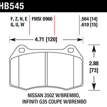 Hawk Performance HB545F.564 HPS High Performance Street Brake Pad