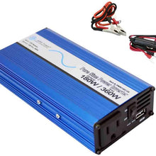 AIMS 180 Watt Pure Sine Car Power Inverter with Cables - Non UL Listed