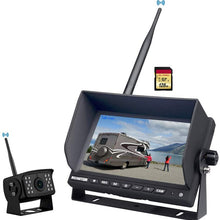 Wireless Backup Camera Kit,Rear View Camera 1080P with 7” HD LCD Monitor, Reverse Cam System Can Work as Dash Cam,Wide Viewing Angle 145°, IR Night Vision,IP69 Waterproof, for RV Trucks Trailer
