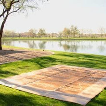 REVERSIBLE MATS 9-Feet x 12-Feet Outdoor Patio Mat for Garden, Backyard, Pool, Deck, RVs, Camping with Carry Bag, Brown/Beige (199127)