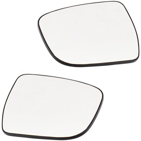 Repalcement Pair Set Side View Mirror Glass & Bases Compatible with 15-17 Murano 14-18 Rogue 17-18 Pathfinder 963664BA0A 963654BA0A