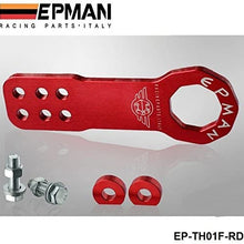 EPMAN Universal All Model Car Trailer Hook Aluminum Tow hook Towing Racing Front (Red)