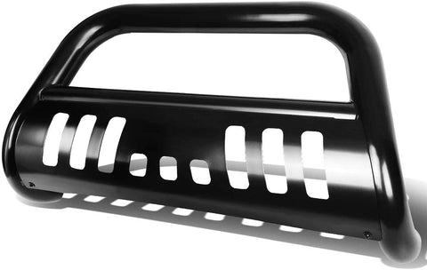 Replacement for Ford F150/Navigator 3 inches Bumper Push Bull Bar+Removable Skid Plate (Black)