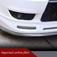 Bigetaige Universal Front Bumper Spoiler, 8.2ft/250cm Universal Carbon Fiber Front Bumper Lip Strip Splitter Spoiler