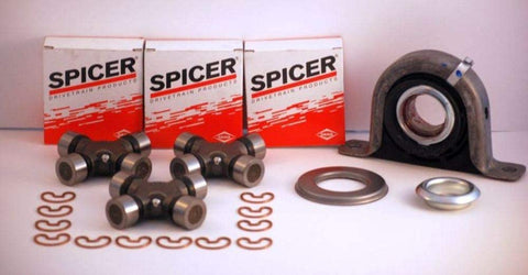 Dana Spicer Ford F250 F350 Superduty 4x4 Driveshaft Carrier Bearing and U Joint Kit
