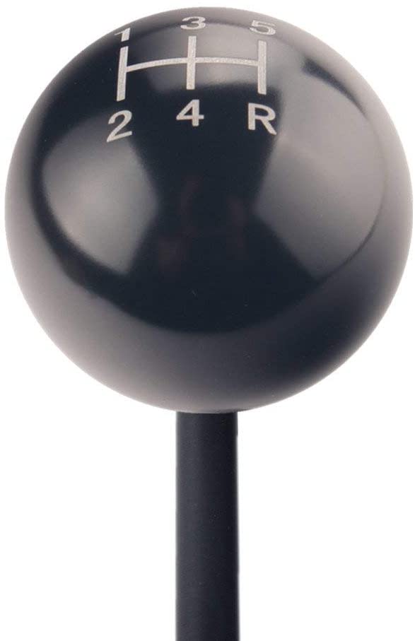 DEWHEL Round Ball Billet M12x1.25 5 Speed Short Throw Shifter Shift Knob MT Manual Gearbox Screw On Titanium