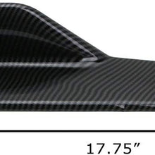 iJDMTOY Left/Right Black Carbon Fiber PP Universal Rear Side Skirt Winglets Diffusers Compatible With Car Truck SUV