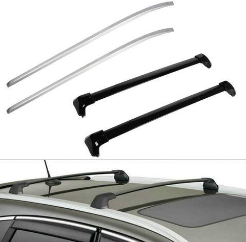 Aintier 4Pcs Aluminum Cross Bar Roof Rack w/Side Rails Compatible with Toyota Highlander 2008-2013 Roof Top Rail Rack Crossbar Luggage Cargo Carrier Roof Rack Set