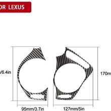 Gorgeri Air Outlet Trim,2pcs Carbon Fiber Left Right Air Vent Outlet Trim Cover Fits for Lexus IS250 300 350C 2006-2012
