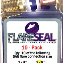 FlareSeal 10 Pack 1/4" Model FS04-10PK Leak Free SAE Flare Connections - Refrigerant - Refrigeration, HVAC, Ductless or Mini Split. Thread Lock Coated Copper Gasket Crush Seal (10, 1/4") …