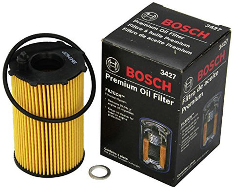 Bosch 3427 Premium FILTECH Oil Filter 2012-2017 Hyundai Azera, 2010-2018 Hyundai Santa Fe, 2013,2017 Hyundai Santa Fe XL, 2014-2016 Kia Cadenza, 2011-2012,2014-2019 Kia Sedona, 2011-2019 Kia Sorento