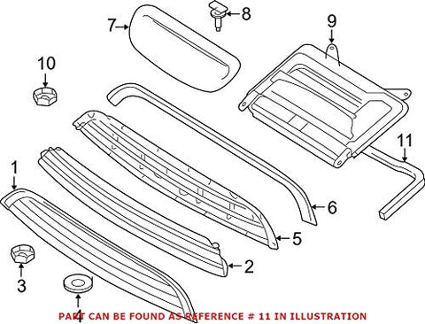 Genuine OEM Hood Scoop Gasket for Mini 51131502776