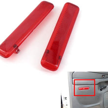 Arotom Interior Red Rear Door Trim Panel Red Back Door Panel Light Lense Reflector Reflector Light Cover Fit for Chevrolet Silverado Fit for GMC Sierra Yukon (A Pair)