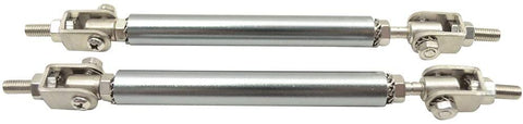 IKON MOTORSPORTS Adjustable Universal Fit Most Vehicles Front Bumper Lip Splitter Diffuser Strut Rod Tie Support Bars 2PCS Gunmetal Sanded