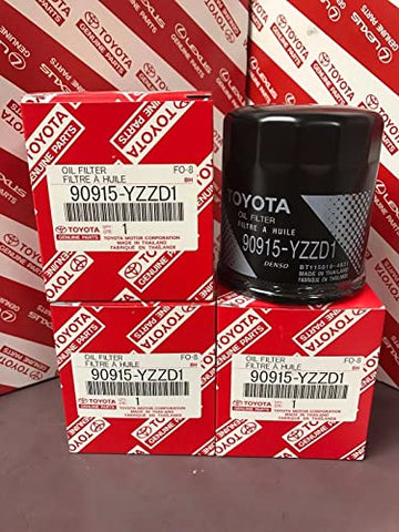 GENUINE OEM TOYOTA Oil Filter 90915-YZZD1 (4PK) with DIINGO Plug Oil Drain Gasket 90430-12031 (4PK) Fit for TOYOTA 4Runner Avalon Camry Supra T100 Tacoma LEXUS ES300 GS300 RX300 Others