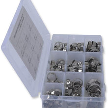 Gazechimp 100pcs Stainless Steel O-Clips Single Ear Hose Pipe Clamps 12.5mm-23.5mm