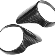 KIMISS 1 Pair Carbon Fiber Rear Air Conditioning Vent Cover Trim Fit for Alfa Romeo Giulia 17-19