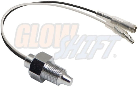 GlowShift Stubby Transmission Temperature Gauge Sensor Sending Unit for GM 4L60-E Automatic Transmissions - 1/8-27 NPT Thread