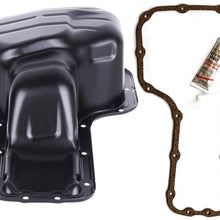 FEIPARTS Engine Oil Pan for 98-08 Toyota Celica Corolla Matrix L4 1.8L Equipped with Oil Pan Gasket OE Solutions 264-314 Oil Drain Pan