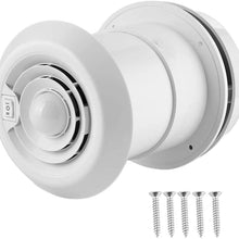 Akozon Roof Fan LED Air Ceiling Ventilation Grille Round for Campers Motorhome Travel Trailer Van 5000R/min 12V