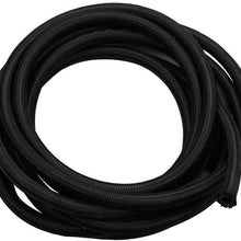 UKLLYY Nylon Fuel Line Black Oil Cooler Hose Tubing AN4 AN6 AN8 AN10 AN12 Racing Hose Pipe Car Accessories Universal (Color : Black, Size : AN6)
