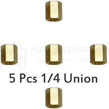 ASD Brake Line Fittings Assortment For 1/4" Tube (7/16" - 24 Thread, Inverted Flare) (Pack of 15-5 Short Nuts, 5 Long Nuts, 5 Unions)