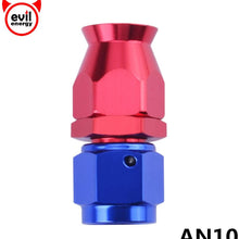 EVIL ENERGY 10AN Straight PTFE E85 Hose End Oil Fuel Line Fitting Adapter RED&BLUE