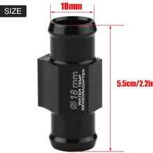 Motorcycle Temperature Sensor Adapter, Water Temp Temperature Joint Pipe Sensor Gauge Radiator Hose Adapter(BLACK)(18mm)