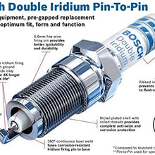 Bosch 96328 Double Iridium Pin-to-Pin, Up to 4X Longer Life (Pack of 1) Honda: 15-19 Fit