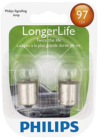 Philips 97 LongerLife Miniature Bulb, 2 Pack