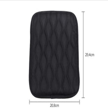 N/X Universal Center Console Cover for Most Vehicle, SUV, Truck, Car, Waterproof Armrest Cover Center Console Pad,PU Leather Universal Car Armrest Seat Box Cover Protector (Black)