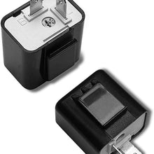 2 Pin Electronic Turn Signal Flasher Relay Fix Motorcycle Turn Signal Hyper Flash Motorcycle Blink Adjustable LED Turn Signal Hyper Indicator Flasher Relay