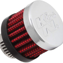 K&N 62-2480 Vent Air Filter / Breather: Vent Air Filter/ Breather; 0.55 in (14 mm) Flange ID; 1.125 in (29 mm) Height; 1.375 in (35 mm) Base; 1.375 in (35 mm) Top