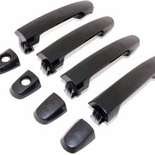 Performance PFM-224859 Outer Exterior Outside Door Handle Smooth Black Set of 4 for Various Toyota Models