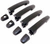 Performance PFM-224859 Outer Exterior Outside Door Handle Smooth Black Set of 4 for Various Toyota Models