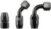 AN10 12Ft (3.65m) Stainless Steel Braided Fuel Oil Line with 6pcs Swivel Fitting Hose End Adaptor Black