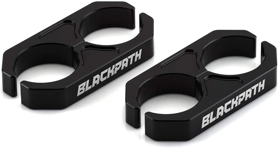 Black Path - Universal Coilover Reservoir Bracket Shock Reservoir Mount Brackets (Black) Billet T6 Aluminum