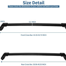 LED Kingdomus Roof Rack Crossbars Compatible for 2012-2016 Honda CR-V, Aluminum Cross Bars for Cargo Carrier Rooftop Luggage Bike Rack with Side Rails