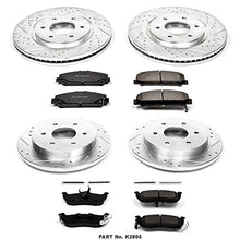 Power Stop K2805 Front and Rear Z23 Carbon Fiber Brake Pads with Drilled & Slotted Brake Rotors Kit