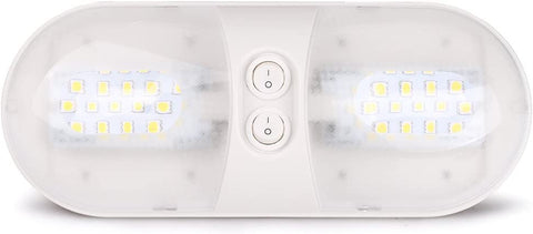 Kohree 12V Led RV Ceiling Dome Light RV Interior Lighting for Trailer Camper with Switch, White, 600 Lumens (Natural White 2-Pack)