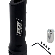 PQY Aluminum Handbrake Cover Hand Brake Sleeve Handle Protector Universal Black