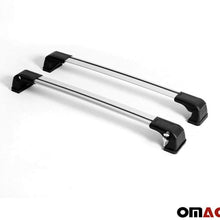 OMAC Roof Racks Lockable Cross Bars Carrier Cargo Racks Rail Aluminium Silver Set 2 Pcs. for Porsche Cayenne 2003-2010