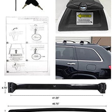 Spec-D Tuning Black Aluminum Roof Top Rack Cross Bar (Max Load 150Lbs) for 2008-2013 Highlander