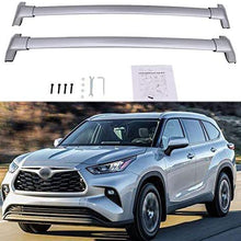 Silver Cross Bars Roof Racks fit for 2020 2021 Toyota Highlander XLE & Limited & Platinum,(Model with Factory Side Rails)