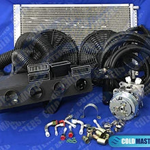 A/C KIT Universal Under Dash Evaporator HD KIT AIR Conditioner 12V 450A-000LR-C Chrome Rectangular LOUVERS