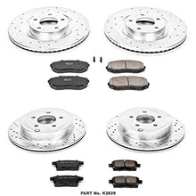 Power Stop K2829 Front and Rear Z23 Carbon Fiber Brake Pads with Drilled & Slotted Brake Rotors Kit