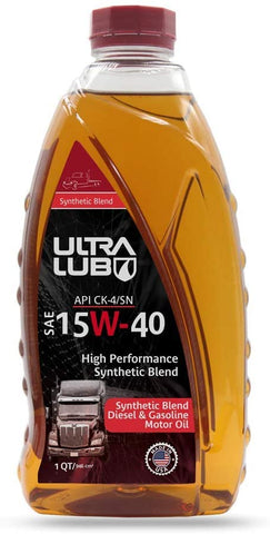 Ultralub SAE 15W-40 Synthetic Blend Heavy-Duty Motor Oil, API CK-4/SN